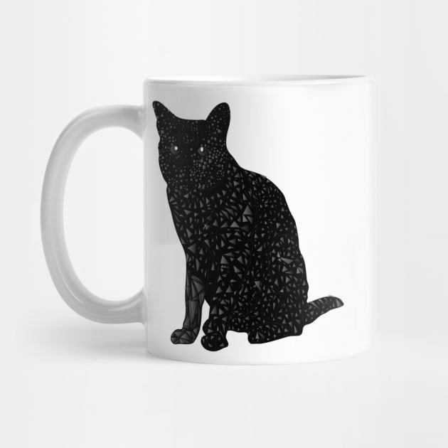 Black Square Cat with Triangles by 00Daniel23